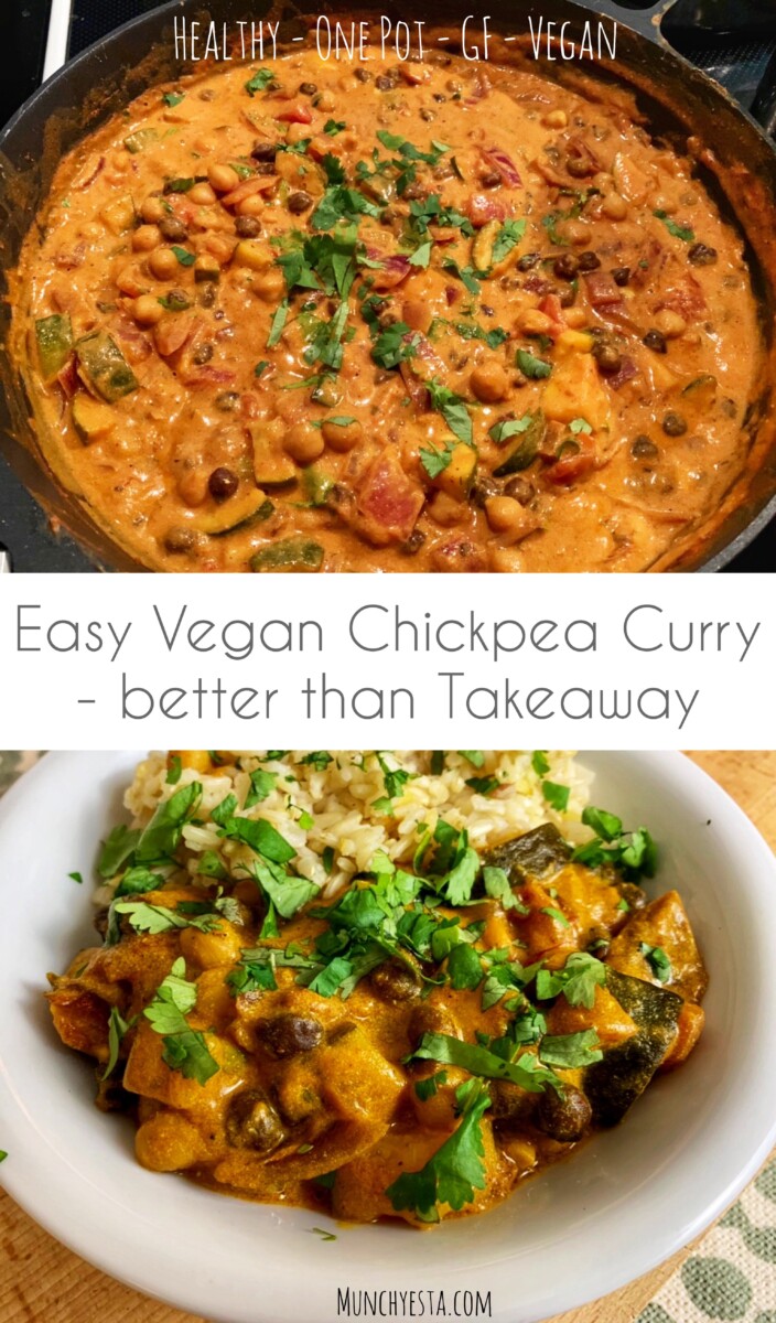 Easy Vegan Chickpea curry - Munchyesta