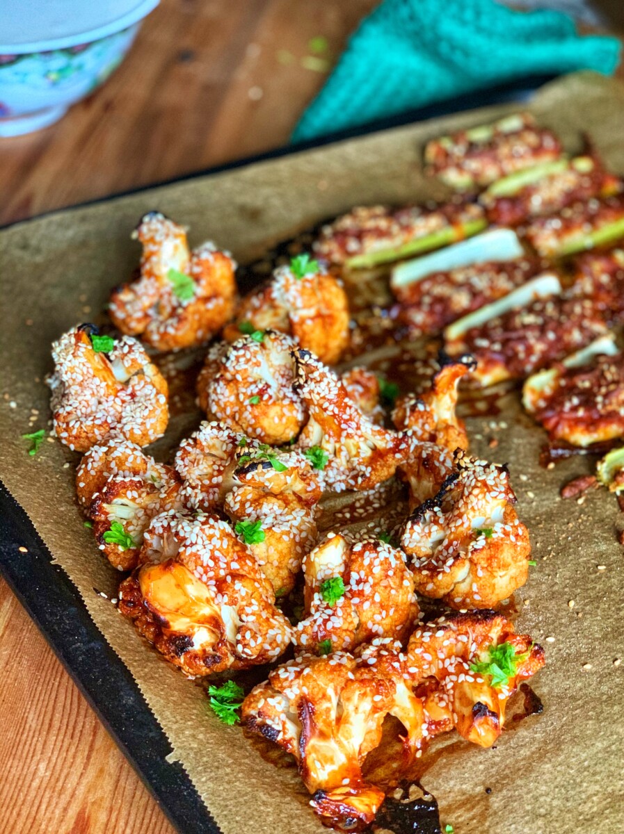 Cauliflower Buffalo Wings Vegan and GF Munchyesta