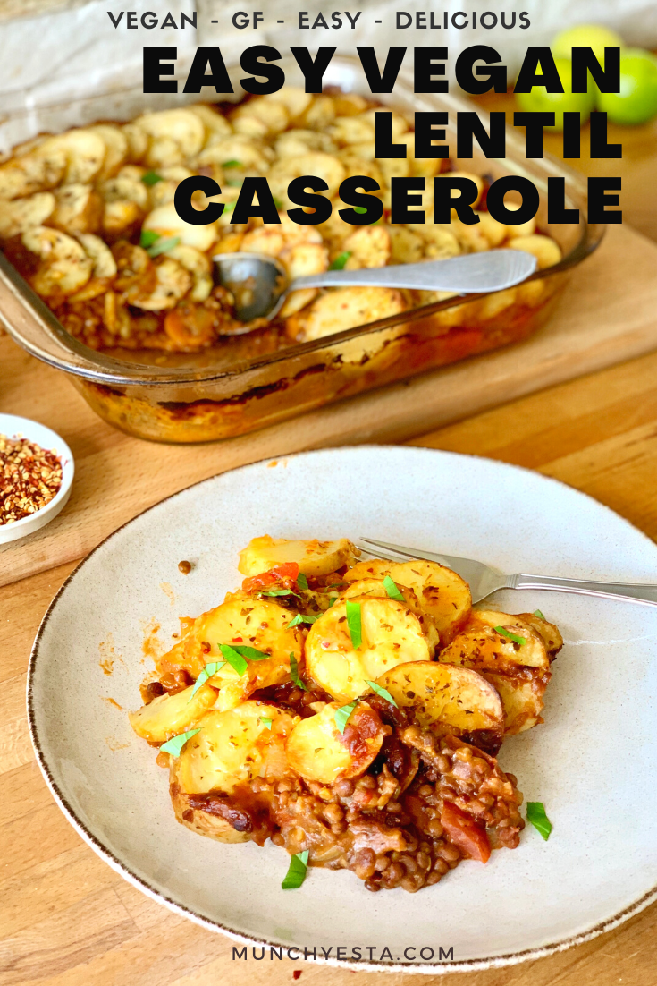 Easy Vegan Smoky Lentil Casserole - Munchyesta