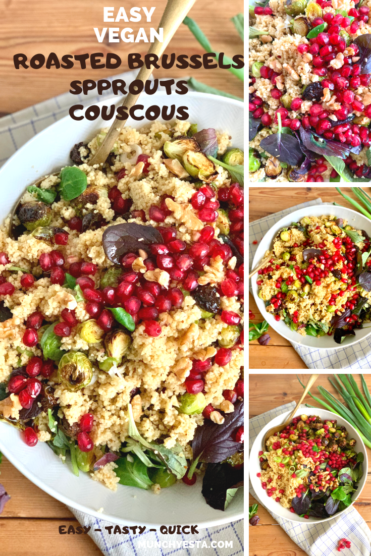 Easy Roasted Brussels Sprouts Couscous Salad Munchyesta